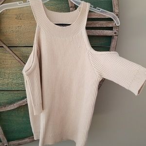 Cream colored cut shoulders